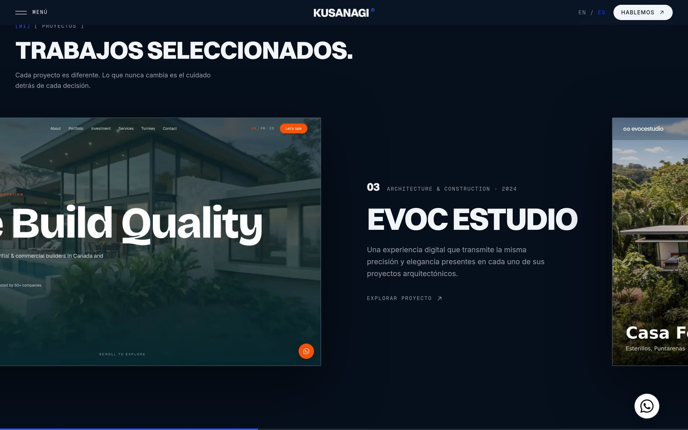 Kusanagi Studio — Carrusel de trabajos